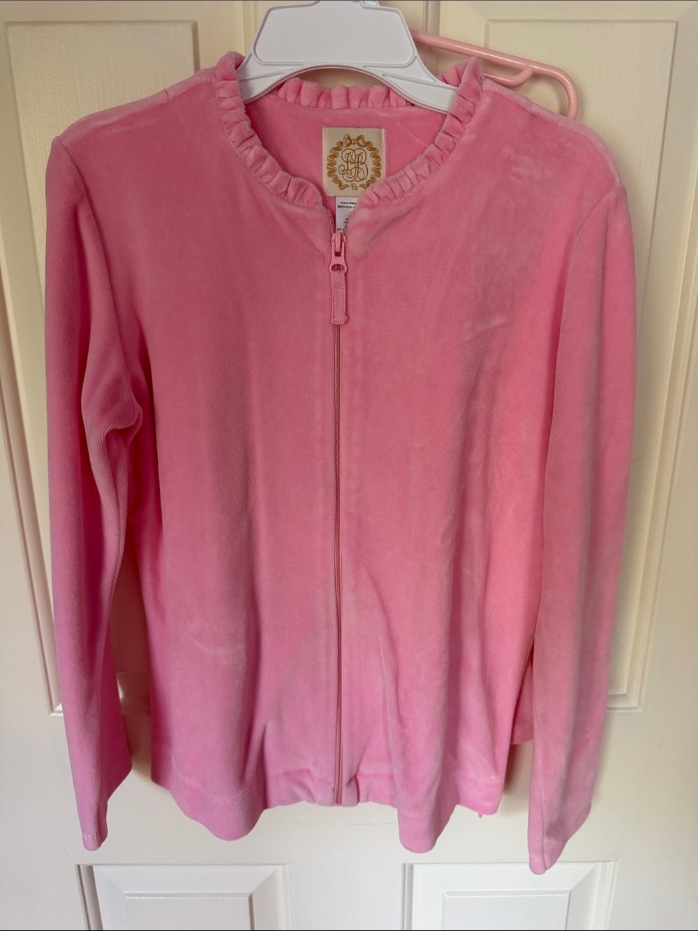 The Beaufort Bonnet Company Pink Velour Zip-Up Jacket & Matching Pants